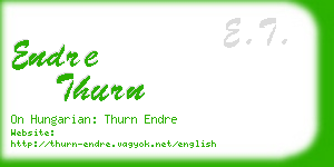 endre thurn business card